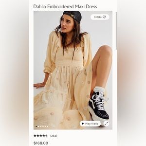 Free People Dahlia Embroidered Maxi Dress